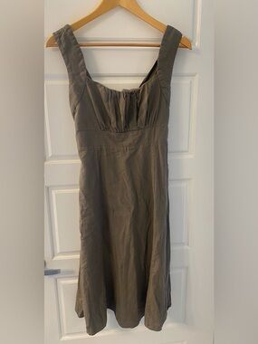 Sleeveless Brown Midi Dress Size 6 Fairy Peasant Prairie Cottagecore